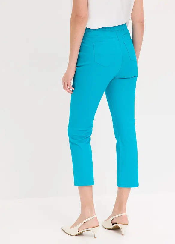 7/8 Schlupfhose mit Stretch in blau von hinten - bonprix