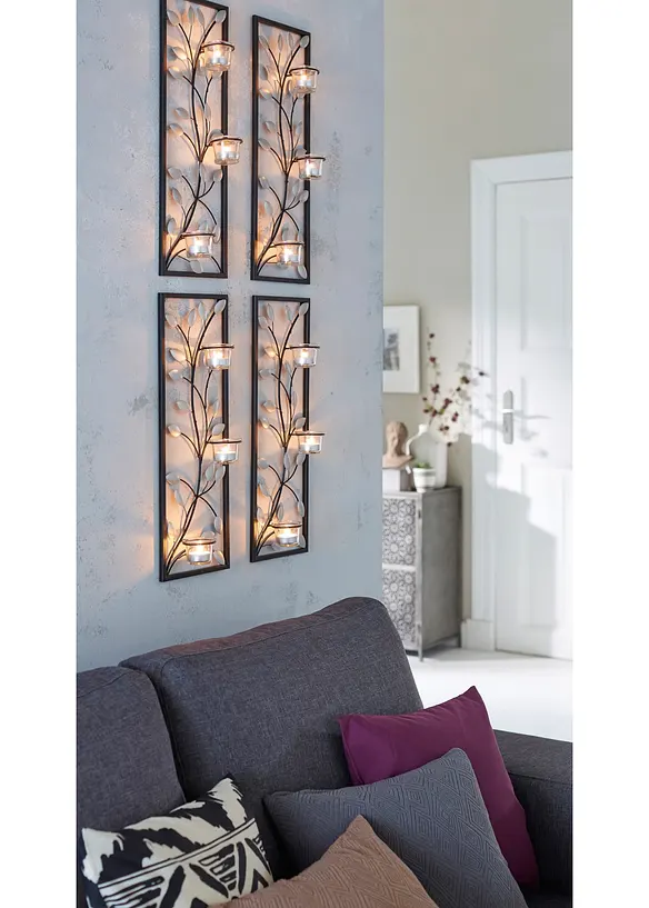 Wandkerzenhalter in schwarz (Ambiente) - bonprix