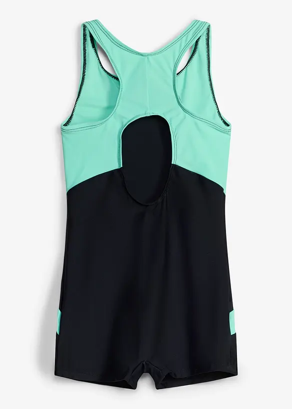 Badeanzug in schwarz von hinten - bonprix