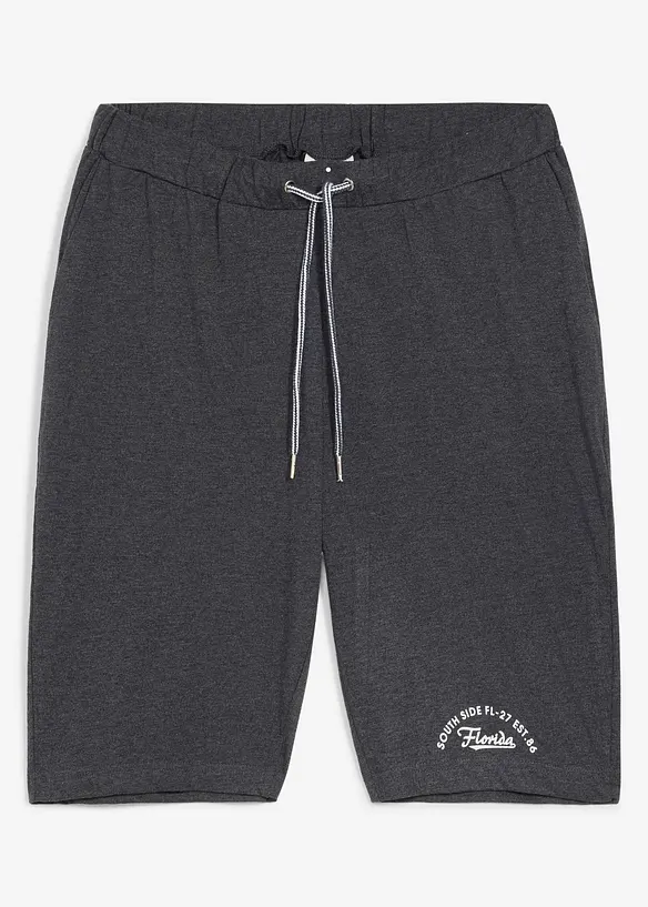 Jersey-Bermuda aus reiner Bio-Baumwolle in grau von vorne - bonprix