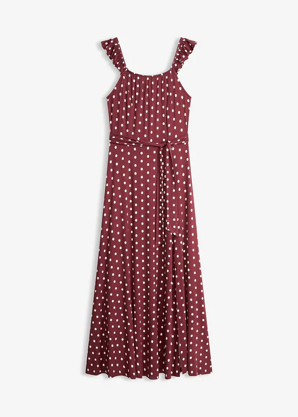 Maxikleid aus fließender Viskose in rot von vorne - bonprix