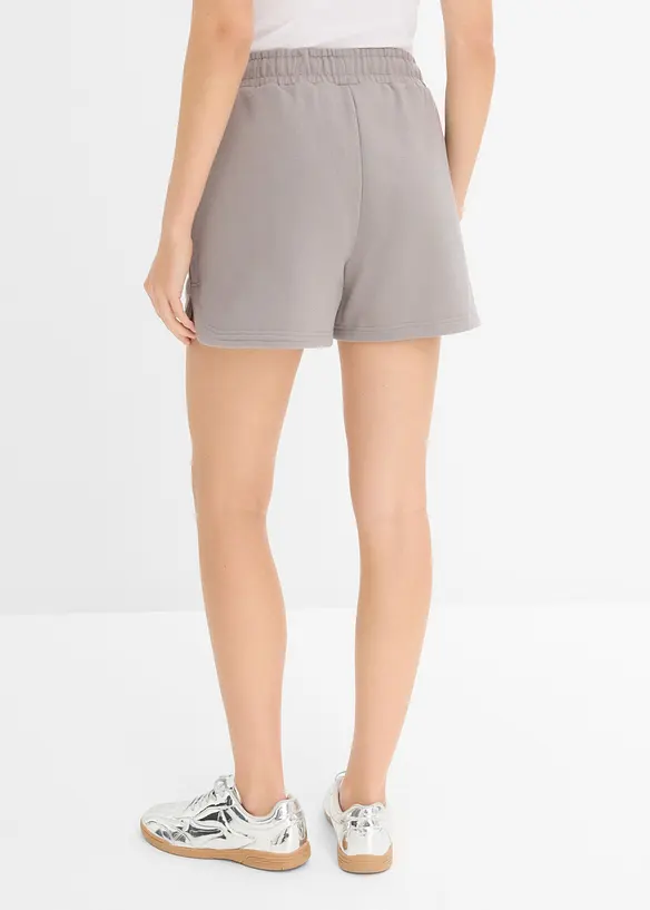 Sweat-Shorts aus reiner Bio-Baumwolle in grau von hinten - bonprix