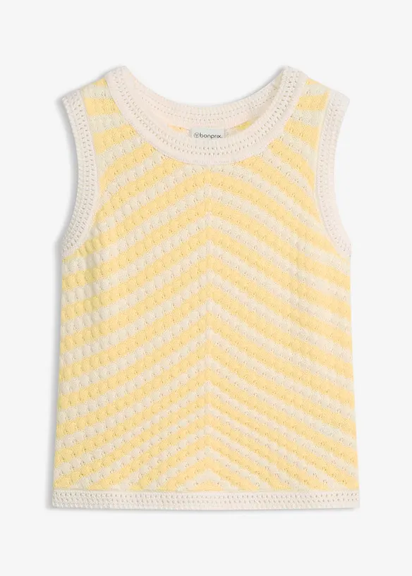 Stricktop in gelb von vorne - bonprix