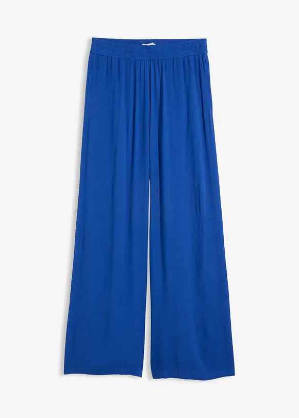 Schlupfhose aus fließender Viskose in blau von vorne - bonprix