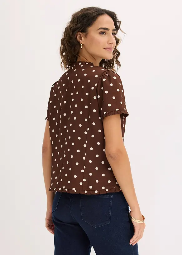 Bluse in braun von hinten (im Anschnitt) - bonprix