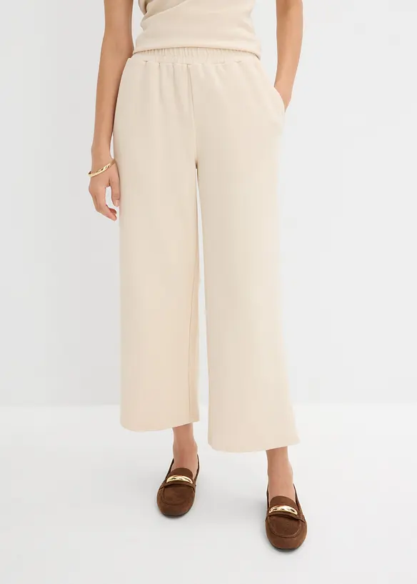 Culotte aus Piqué in beige von vorne - bonprix Culotte aus Piqué in beige von vorne - bonprix