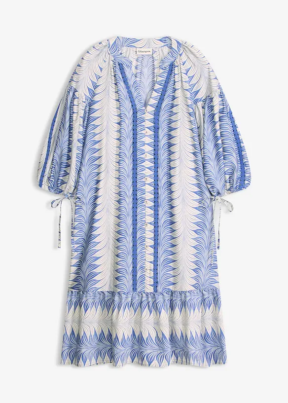 Minikleid aus softem Viskose-Mix in blau von vorne - bonprix