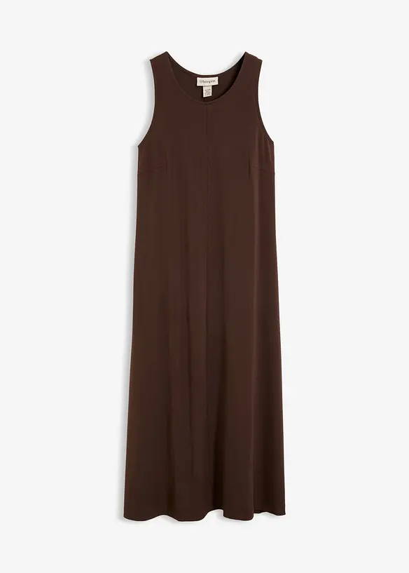 Midikleid in A-Linie in braun von vorne - bonprix