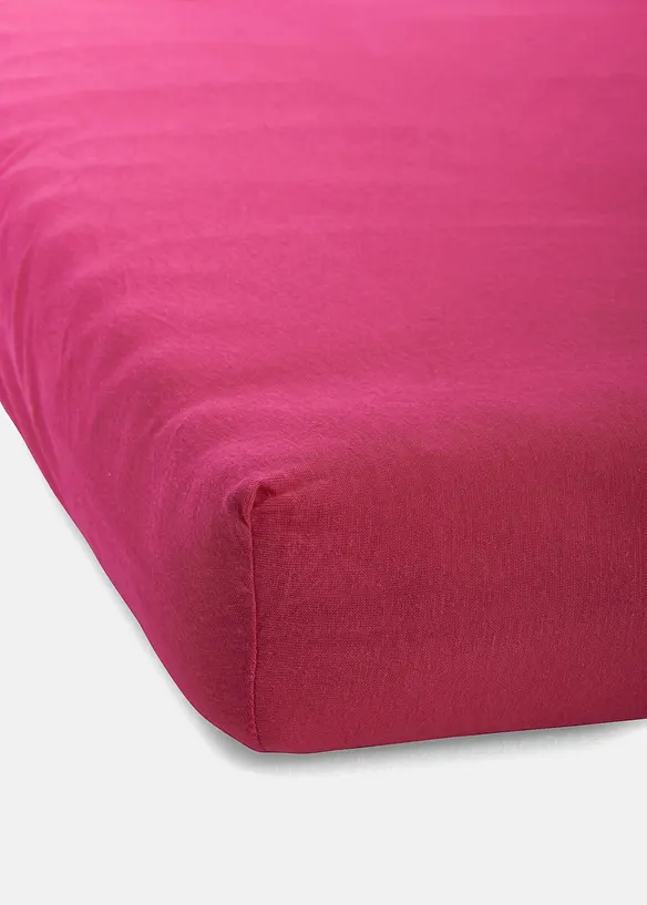 Jersey Spannbettlaken in Trendfarben in pink - bonprix