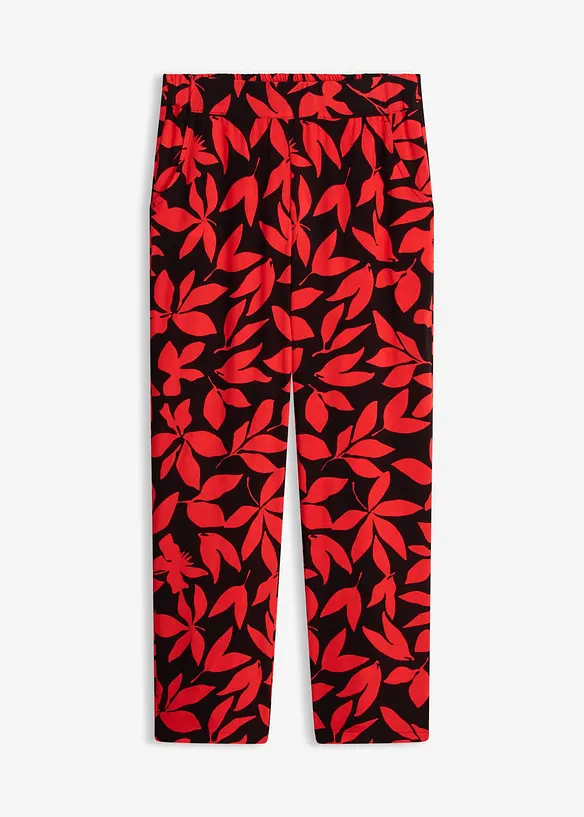 Palazzo-Hose aus fließender Viskose in schwarz von vorne - bonprix Palazzo-Hose aus fließender Viskose in schwarz von vorne - bonprix