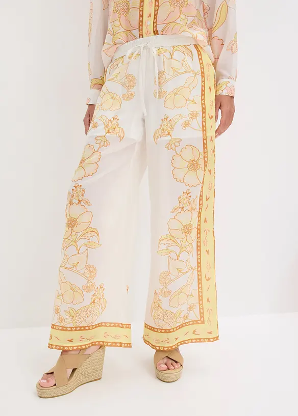 Palazzo-Hose in weiß von vorne - bonprix Palazzo-Hose in weiß von vorne - bonprix