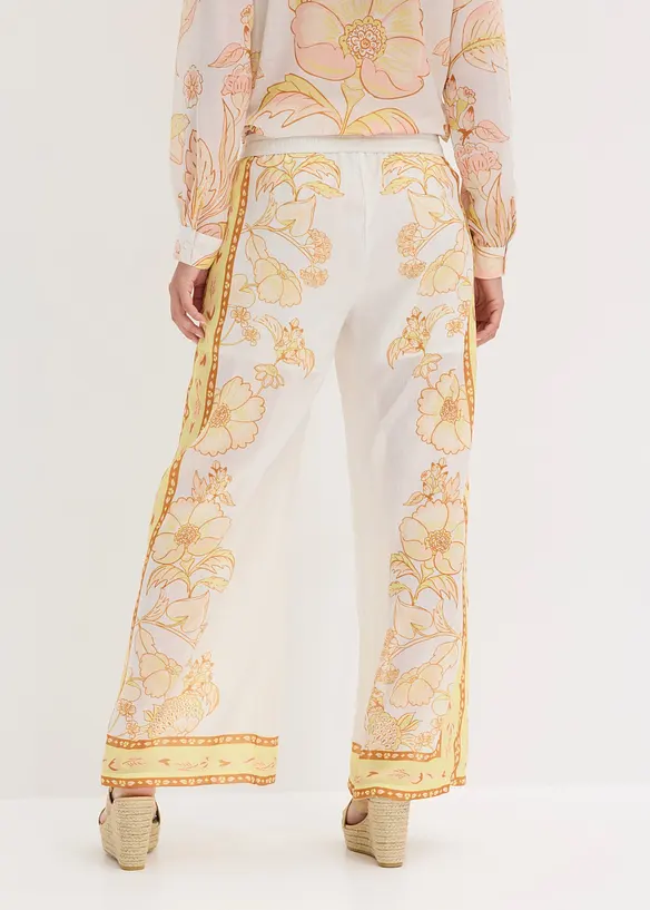 Palazzo-Hose in weiß von hinten - bonprix Palazzo-Hose in weiß von hinten - bonprix