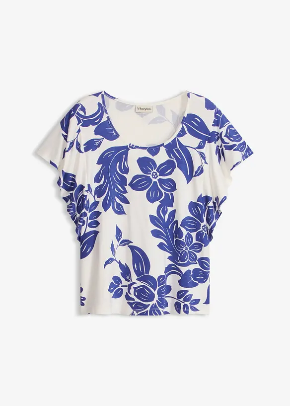 Shirt aus softem Viskose-Mix in weiß von vorne - bonprix