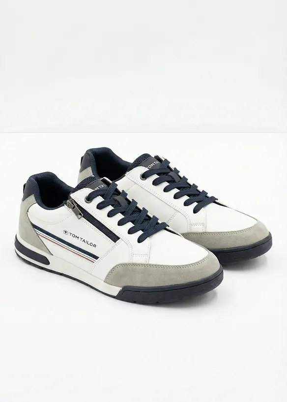 Tom Tailor Sneaker mit Reißverschluss in weiß - Tom Tailor