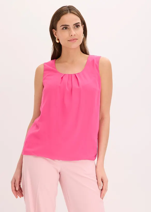 Blusentop in pink von vorne (im Anschnitt) - bonprix