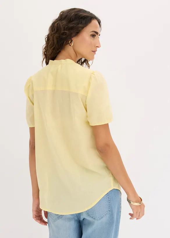 Bluse mit Lochstickerei in gelb von hinten (im Anschnitt) - bonprix Bluse mit Lochstickerei in gelb von hinten (im Anschnitt) - bonprix
