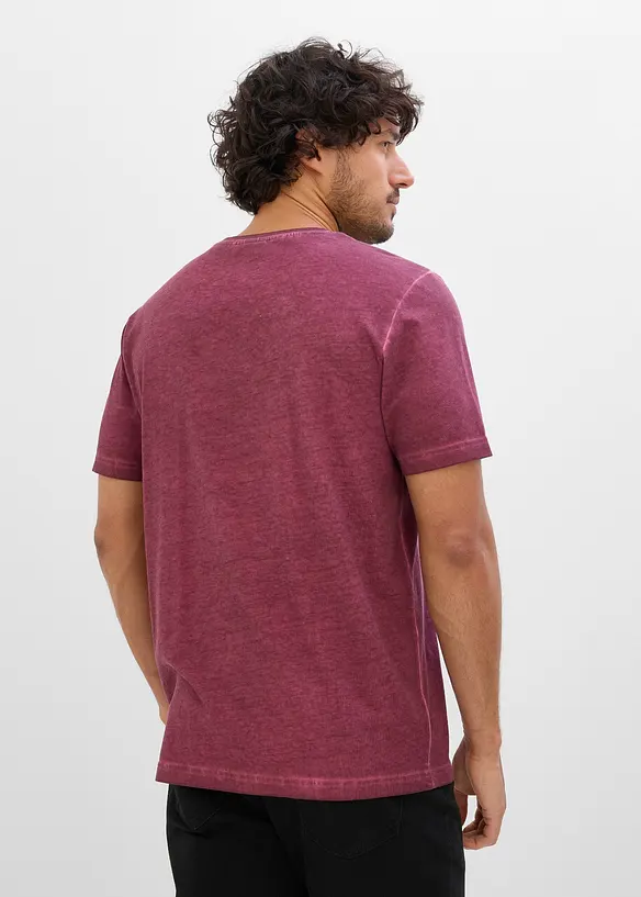 T-Shirt in gewaschener Optik aus reiner Bio-Baumwolle in rot von hinten (im Anschnitt) - bonprix T-Shirt in gewaschener Optik aus reiner Bio-Baumwolle in rot von hinten (im Anschnitt) - bonprix