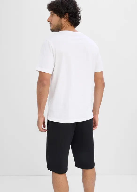 Deutschland T-Shirt aus reiner Baumwolle in weiß von hinten (im Anschnitt) - bonprix