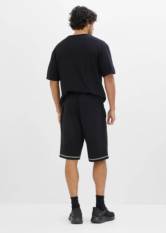 T-Shirt und Shorts (2-tlg.Set) in schwarz von hinten (Totalaufnahme) - bonprix