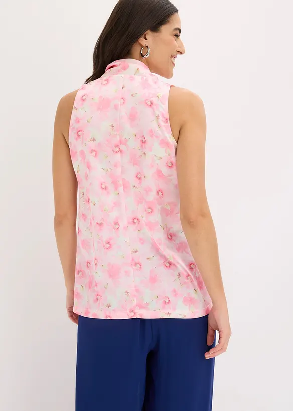 Schlupfbluse aus glänzendem Satin mit Bindedetail in rosa von hinten (im Anschnitt) - bonprix Schlupfbluse aus glänzendem Satin mit Bindedetail in rosa von hinten (im Anschnitt) - bonprix