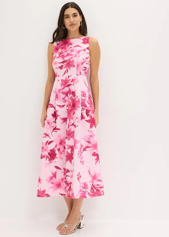 Kleid mit weitem Rock in rosa von vorne (Totalaufnahme) - bonprix Kleid mit weitem Rock in rosa von vorne (Totalaufnahme) - bonprix