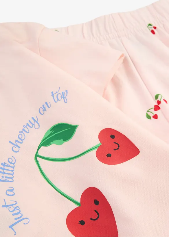Baby T- Shirt und kurze Hose aus reiner Bio-Baumwolle (2-tlg.Set) in rosa - bonprix