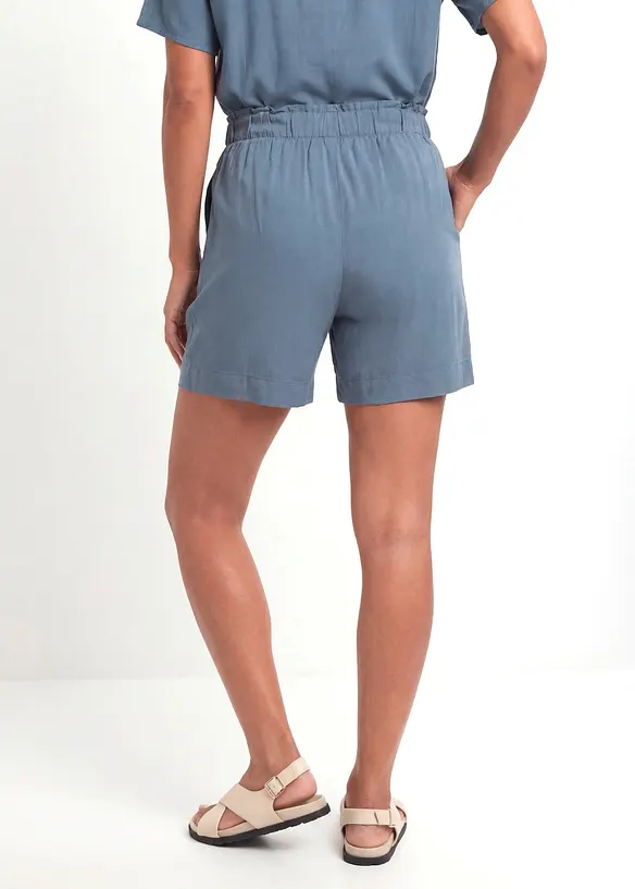 Schlupf-Shorts aus Viskose in blau von hinten - bonprix Schlupf-Shorts aus Viskose in blau von hinten - bonprix
