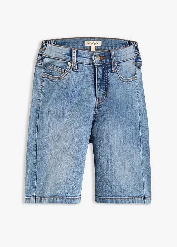 2-in-1 Umstandsbermudashorts für die Schwangerschaft und danach in blau von vorne - bonprix