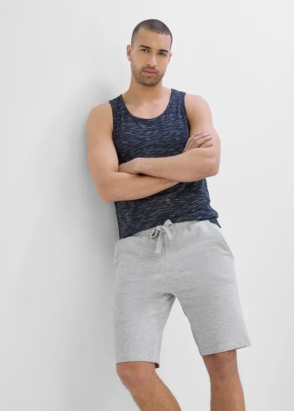 Tanktop (2er Pack) in schwarz von vorne (im Anschnitt) - bonprix