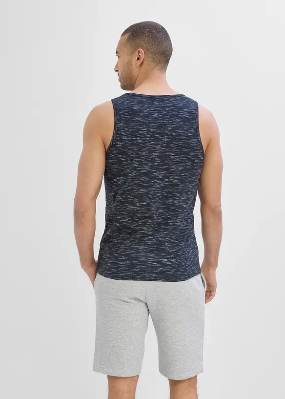 Tanktop (2er Pack) in schwarz von hinten (im Anschnitt) - bonprix
