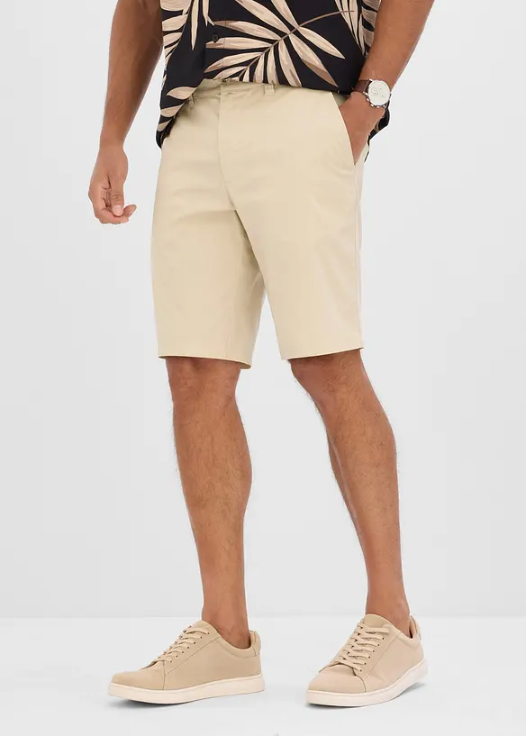 Chino-Bermuda in Regular Fit (2er Pack) in schwarz von vorne - bonprix