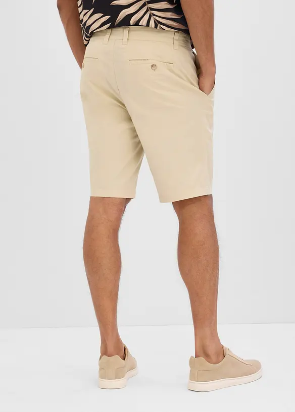 Chino-Bermuda in Regular Fit (2er Pack) in schwarz von hinten - bonprix