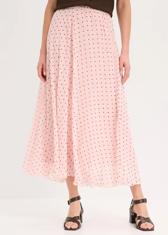 Chiffon-Rock in Crash-Optik in rosa von vorne - bonprix Chiffon-Rock in Crash-Optik in rosa von vorne - bonprix