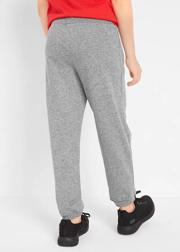 Jogginghose mit Baumwolle (2er Pack) in schwarz von hinten - bonprix