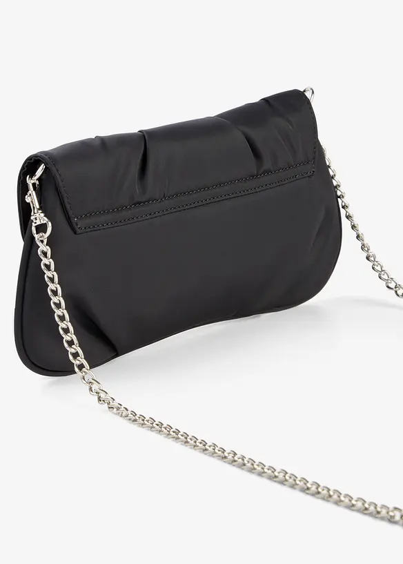 Clutch mit Strassverzierung in schwarz von hinten - bonprix
