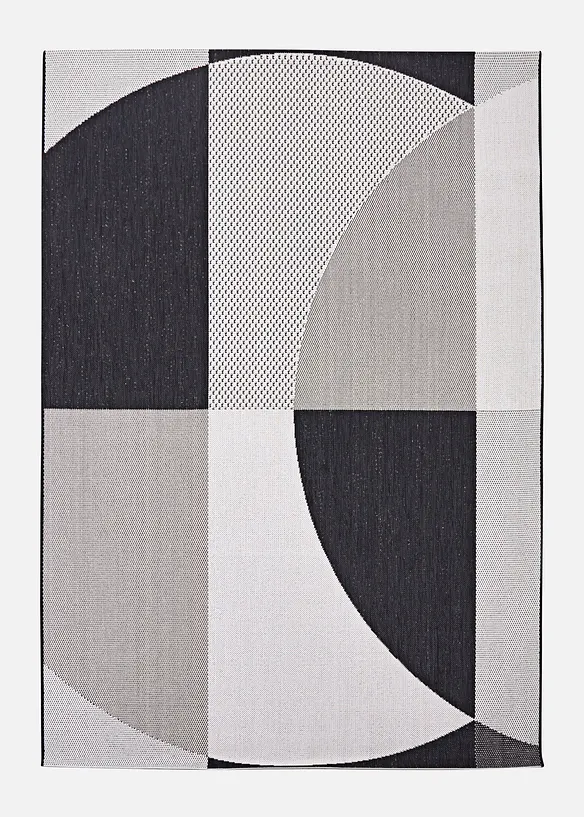 In-und Outdoor Teppich mit graphischer Musterung in grau von vorne - bonprix