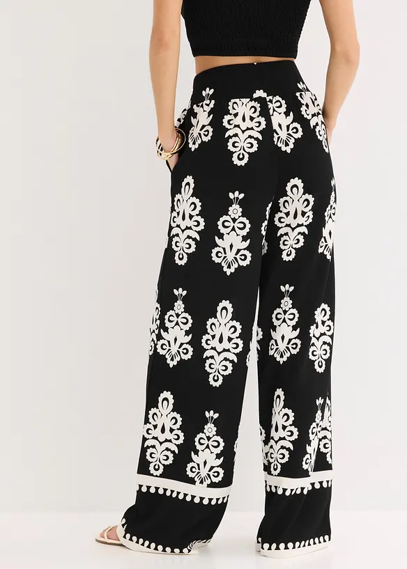 High-Waist Jersey-Hose in schwarz von hinten - bonprix High-Waist Jersey-Hose in schwarz von hinten - bonprix