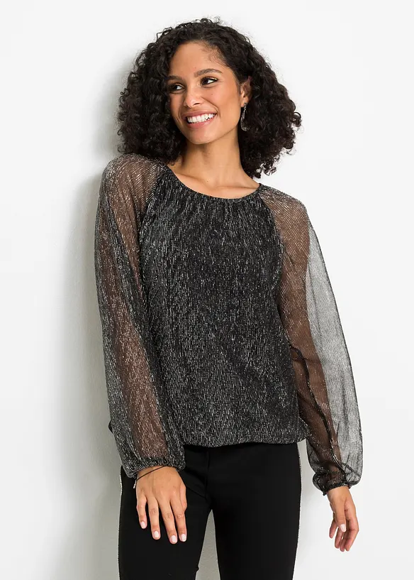 Shirt in schwarz von vorne (im Anschnitt) - bonprix
