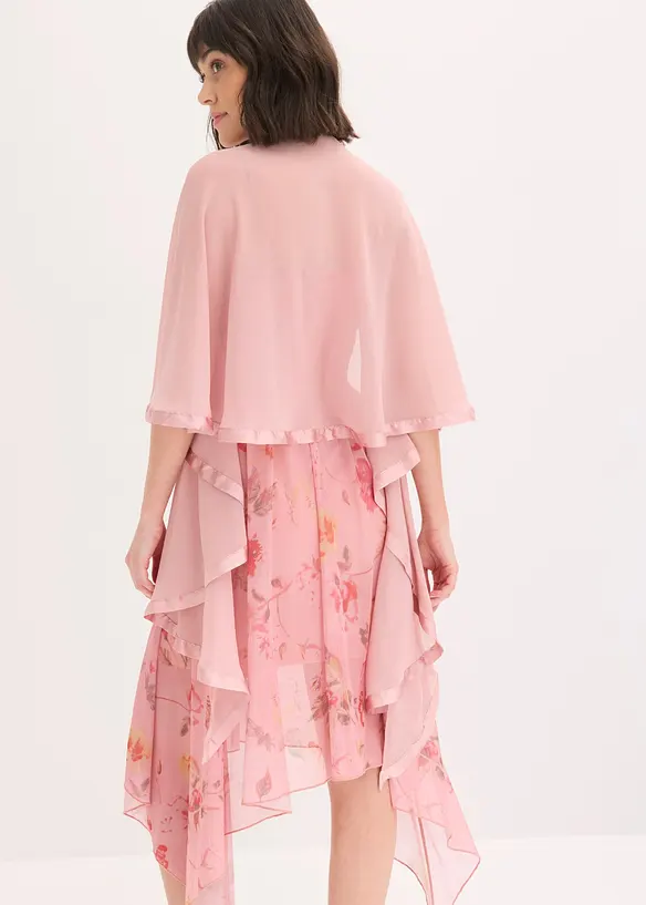 Stola mit feinem Satindetail in rosa von hinten (im Anschnitt) - bonprix