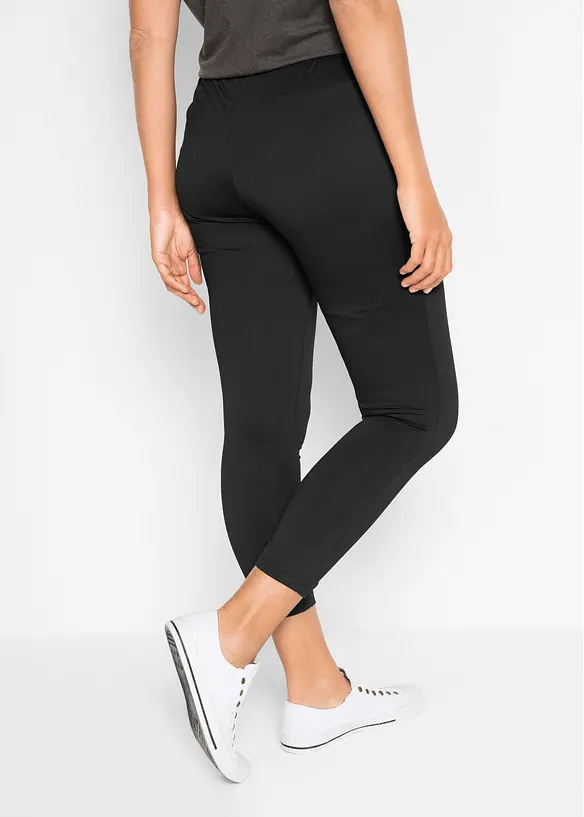 Thermo-Leggings mit Bequembund in schwarz von hinten - bonprix