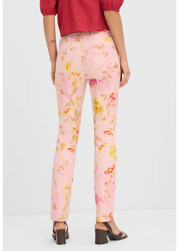 Stretch-Hose mit Blüten Print in rosa von hinten - bonprix Stretch-Hose mit Blüten Print in rosa von hinten - bonprix