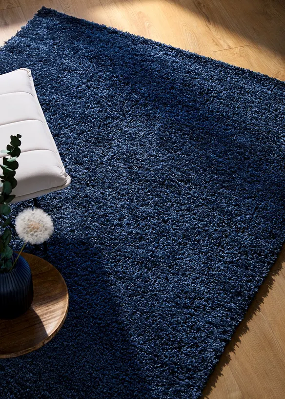 Hochflorteppich mit flauschiger Oberfläche in blau (Ambiente) - bonprix