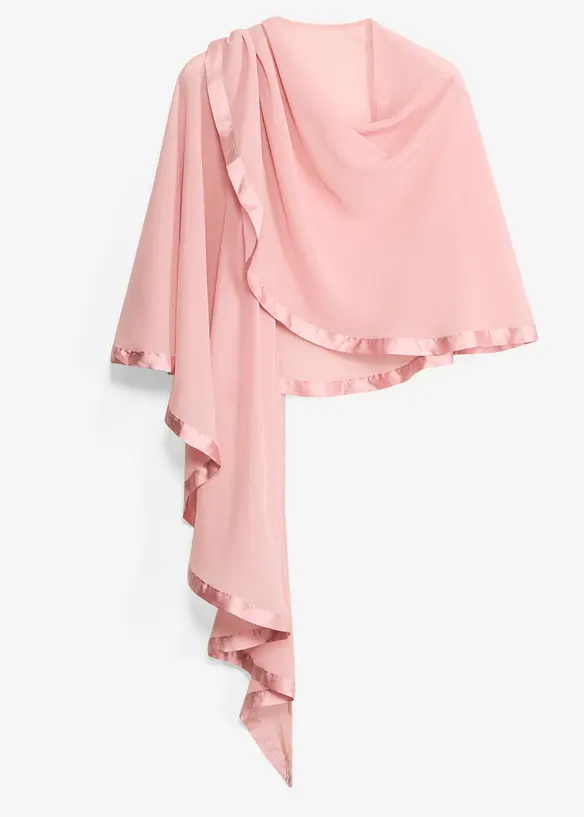 Stola mit feinem Satindetail in rosa von vorne - bonprix