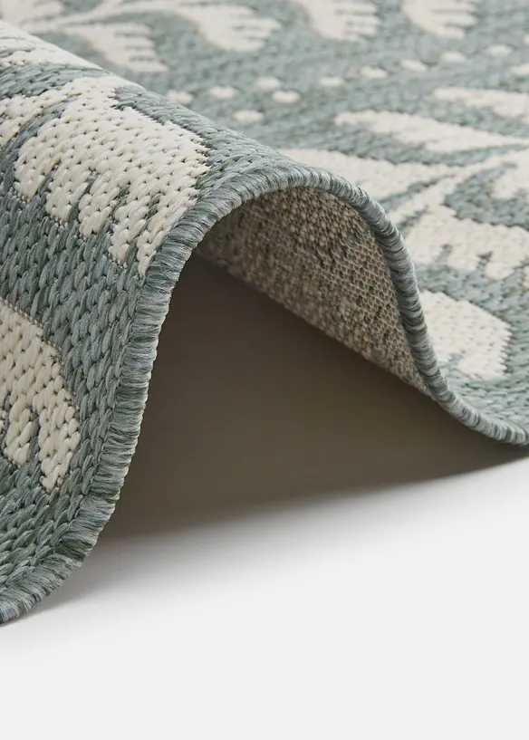 In-und Outdoor Teppich mit floraler Musterung in blau (Detailaufnahme) - bonprix