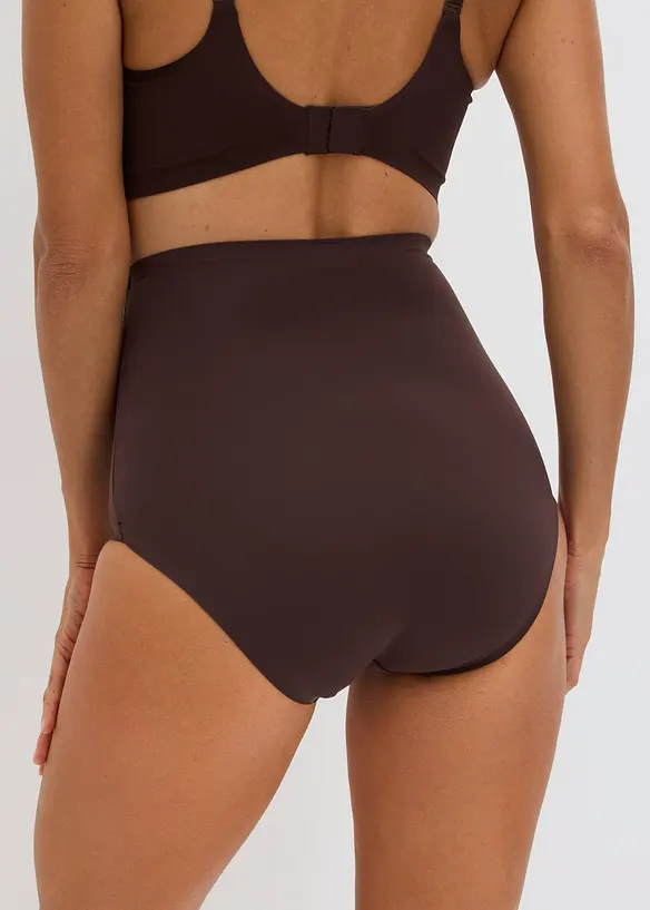 Nahtlose Medium Shape Panty (3er Pack) in braun von hinten - bonprix