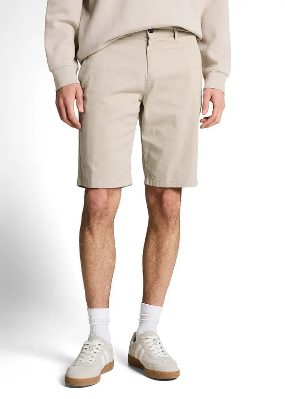 Tom Tailor Stretch-Bermuda in beige von vorne - Tom Tailor