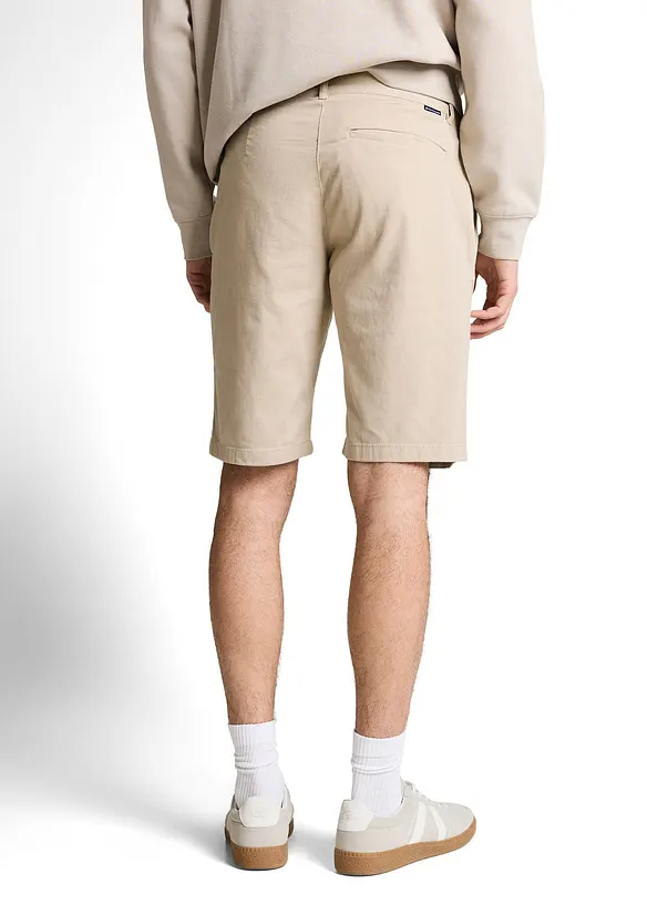 Tom Tailor Stretch-Bermuda in beige von hinten - Tom Tailor