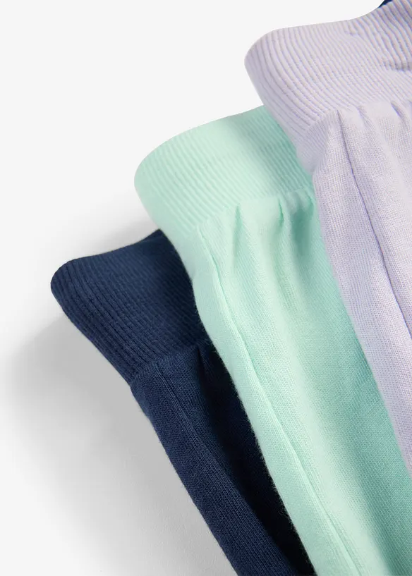 Jersey-Shorts (3er Pack) aus reiner Bio-Baumwolle in lila - bonprix