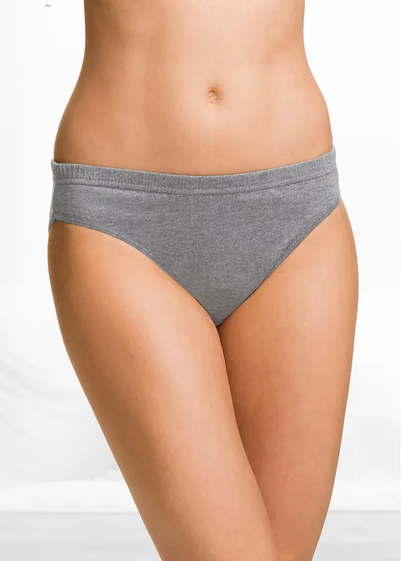 Slip mit weicher Baumwolle (6er Pack) in weiß von vorne - bonprix