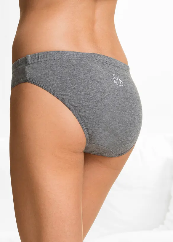 Slip mit weicher Baumwolle (6er Pack) in weiß von hinten - bonprix